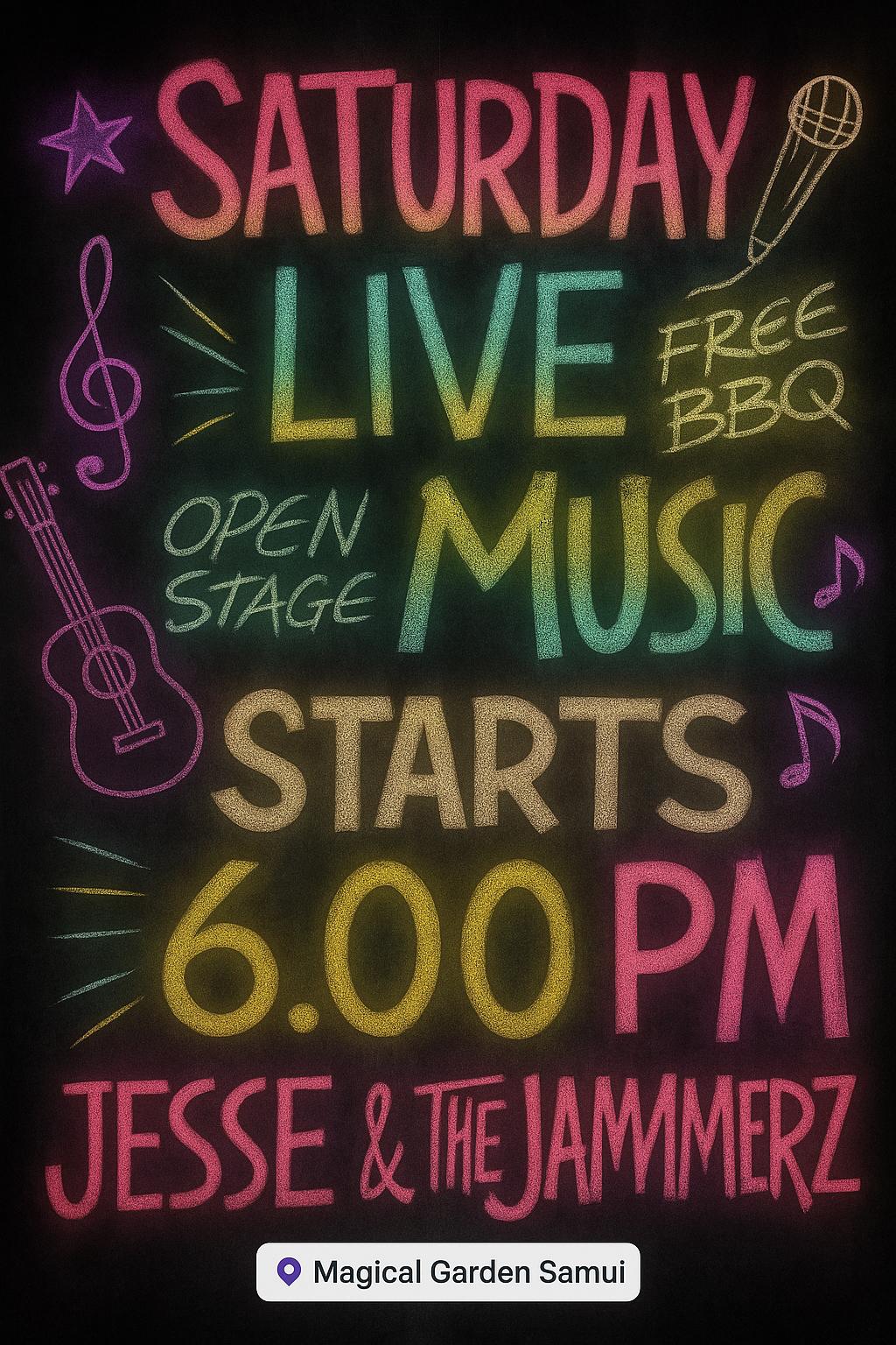 Open Mic with Jesse at Magical Weed Garden, Fishermans Village
